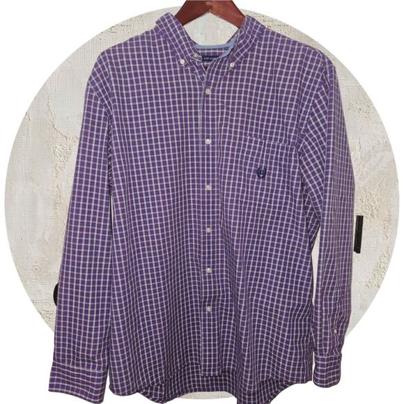 Chaps Ralph Lauren Purple Reign Long Sleeve Button Down Shirt Mens size XL - Picture 4 of 8